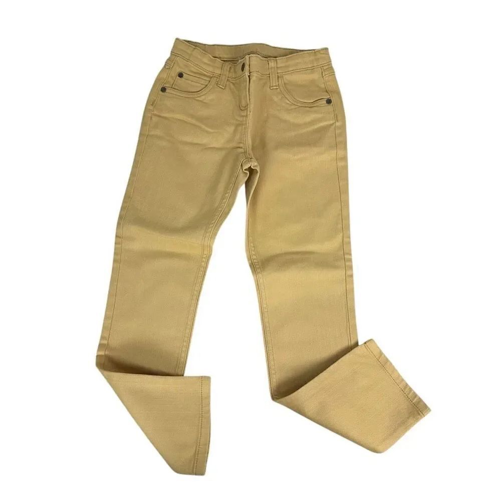Hanna Andersson Skinny Dyed Denim Pant size 140 Mustard
